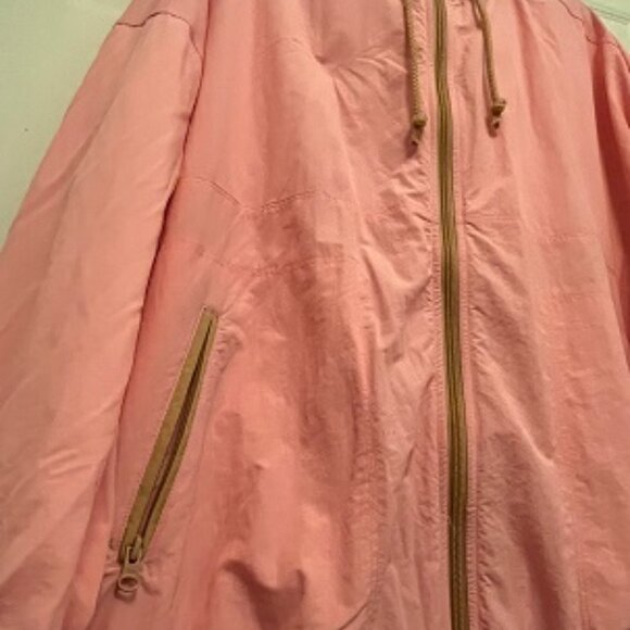 NWT Lou & Grey for LOFTColorblock Windbreaker/Raincoat Jacket Large Frosted Pink - Picture 7 of 8